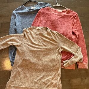 Cozy Women's Sweater Trio - Blue, Red, and coffee